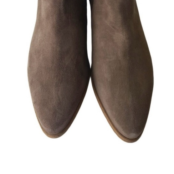 Italeau Miranda Waterproof women’s brown suede ankle boot with studded accents - Picture 3 of 11